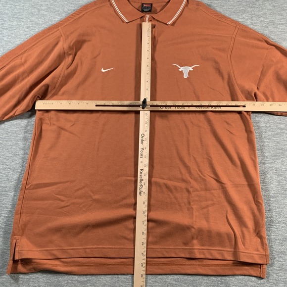 Vintage Texas Longhorns Shirt Polo Mens XL‎ Orange Football Nike Team Cotton - Picture 6 of 13